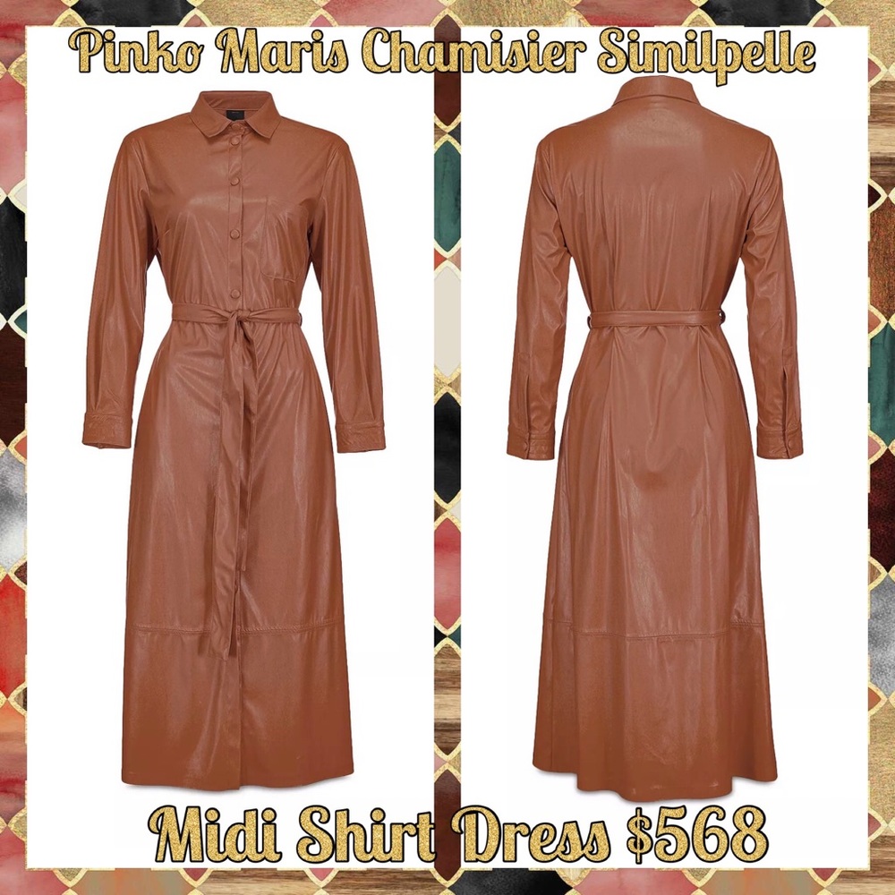 🕊SALE $568 NEW MARIS SIMILPELLE DRESS
